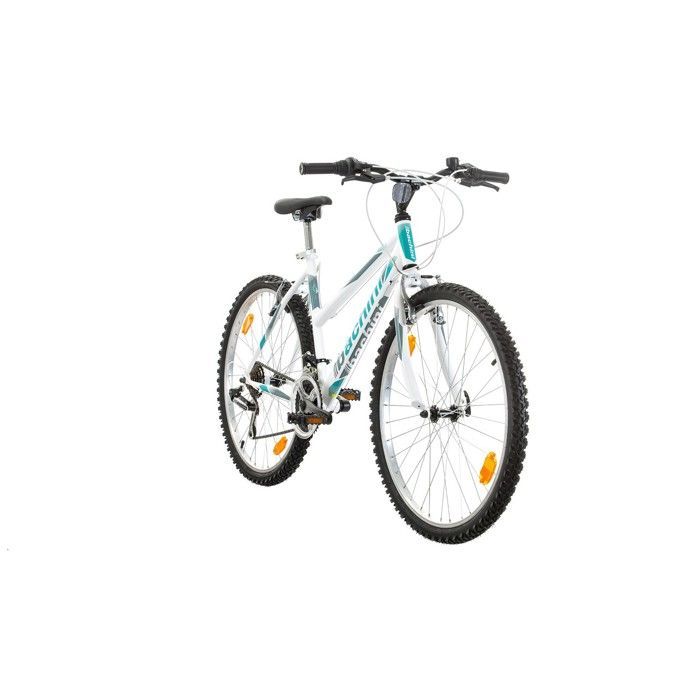 Mountain bike da donna da 26 pollici, 18 velocità, freni V-brake, telaio in alluminio + trasmissione Shimano (Offerta speciale: pompa e parafanghi inclusi)