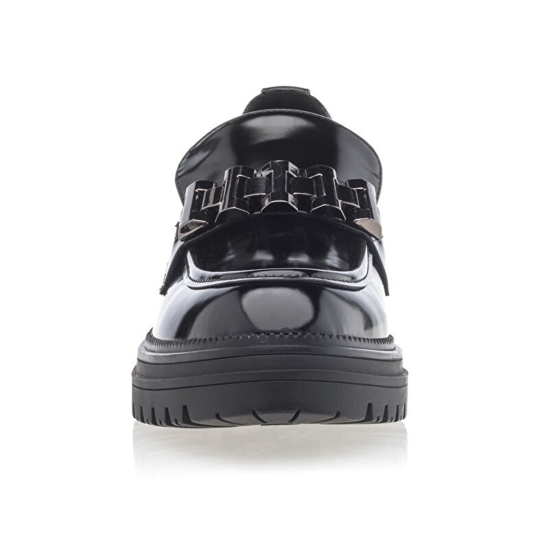 Svarta loafers/båtskor för kvinnor