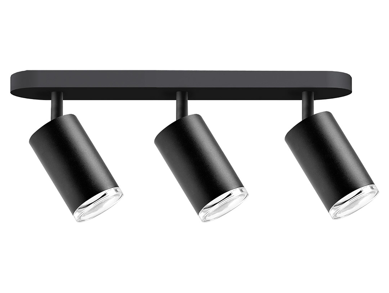 Lampa sufitowa Turyn 3-punktowy spot aluminiowy czarny
