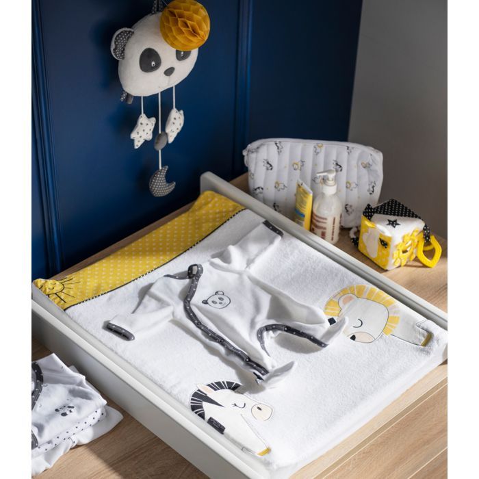 Neceser - Peluche y pompón - 22x9x20 cm - Sintético - Con cremallera - Bebé