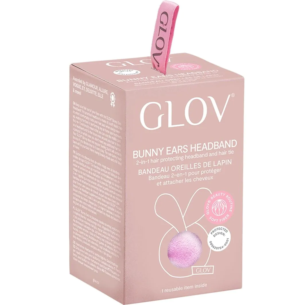 Glov Bunny Ears Pink Opaska kosmetyczna