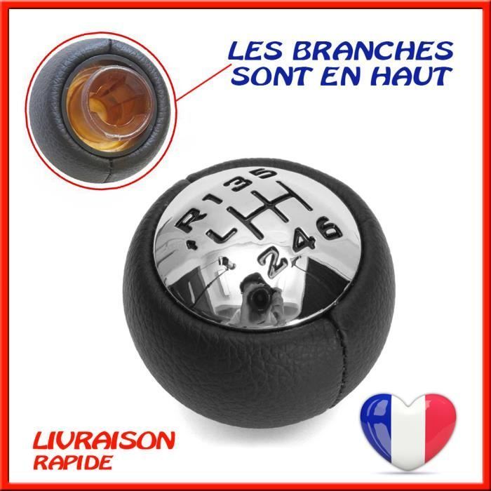 6 Gear Knob Lever Compatible with Peugeot 307 308 3008 407 5008 807 Partner (B9) (2008-...)