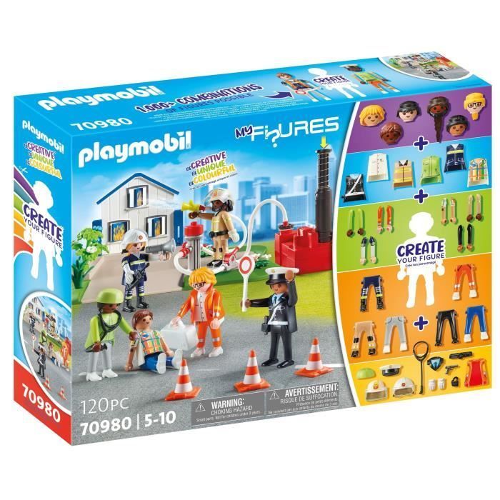PLAYMOBIL - My Figures: Rescuers - Multicolored - 120 pieces - Ages 5+