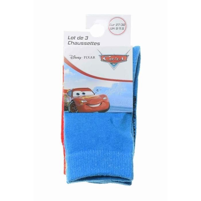 Set mit 3 Paar Socken für Jungen mit dem Motiv „Cars“.