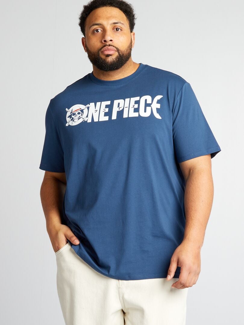 Camiseta de gola redonda 'One Piece' - AZUL