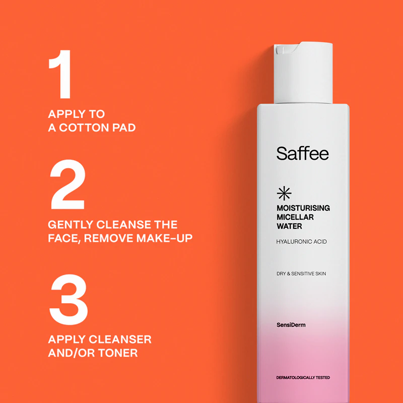 Água Micelar Hidratante Saffee SensiDerm para pele seca e sensível