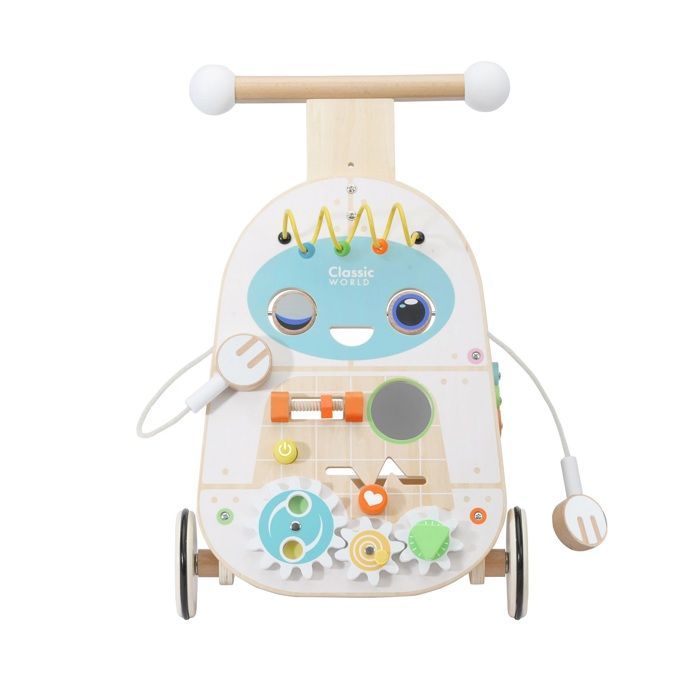 Multi-activity trolley - Classic World - Robot - Wood - Adjustable - 12 months and over