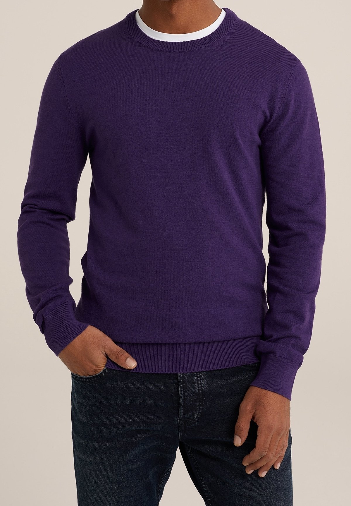 WE Fashion Jumper - donkerpaars