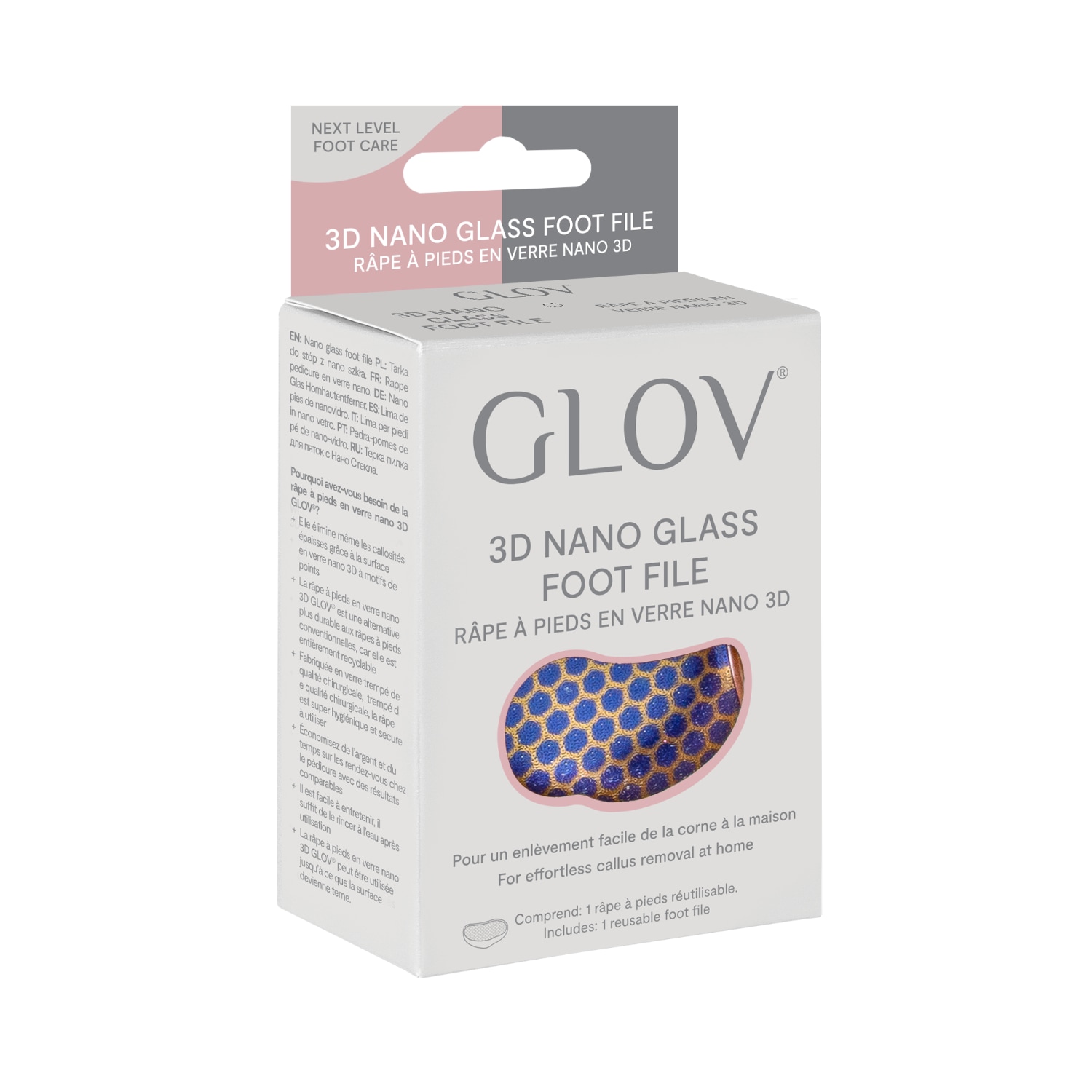 GLOV 3D Nano Glazen Nagelvijl/Voetvijl - 1 stuk