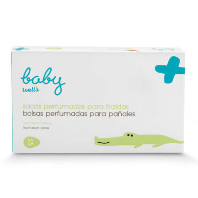 Bolsas para pañales perfumadas Baby Wells, 35 unidades
