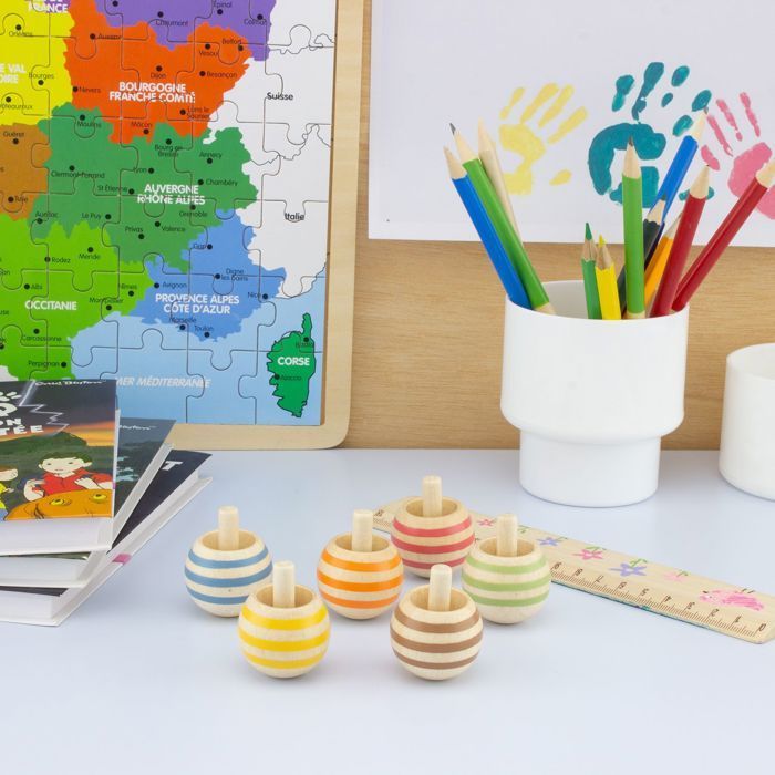 Ulysse - Lot de 6 toupies Tête en l'air