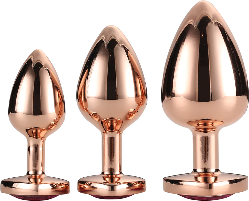 Sada strieborných zástrčiek Dream Toys Gleaming Love - ružovo-zlatá sada zástrčiek