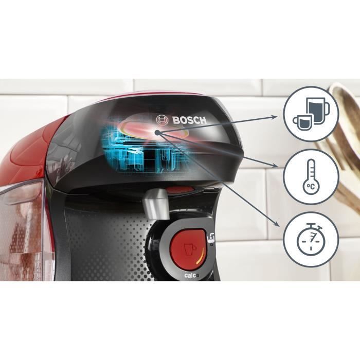 Machine à café multi-boissons - BOSCH - TASSIMO - T10 Happy rouge - 1400 W