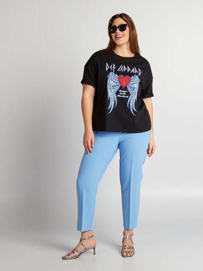 Def Leppard T-shirt met print - Zwart