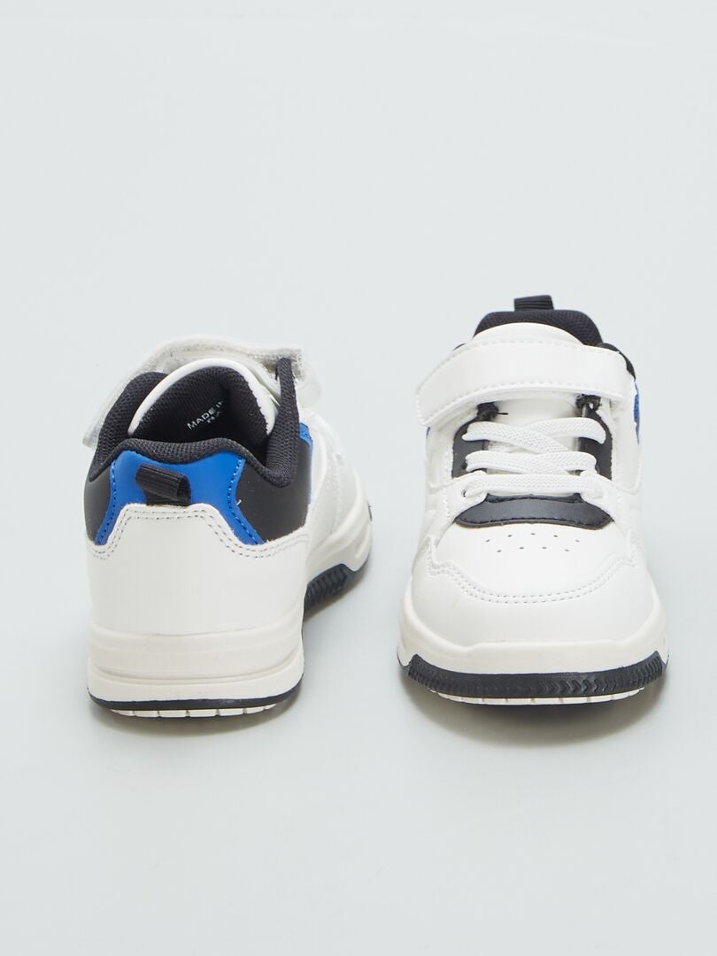 Tricolor hoge sneakers - WIT