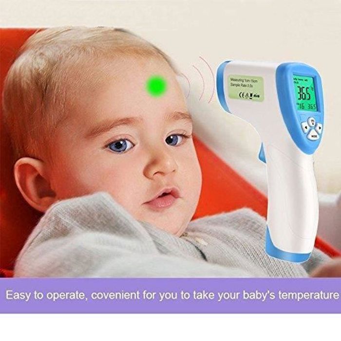 Babythermometer, thermometer voor kinderen/volwassenen/oppervlaktethermometer voor objecten, contactloze digitale infrarood voorhoofdthermometer