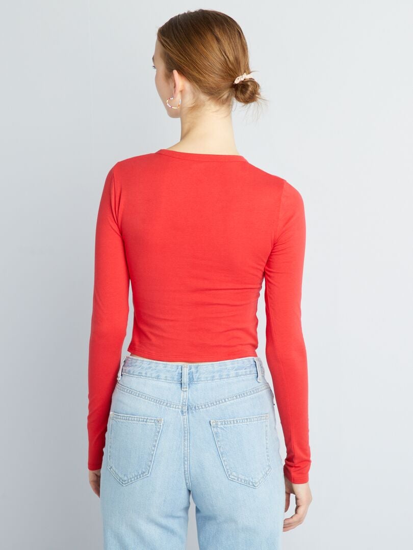Camiseta cropped - VERMELHA