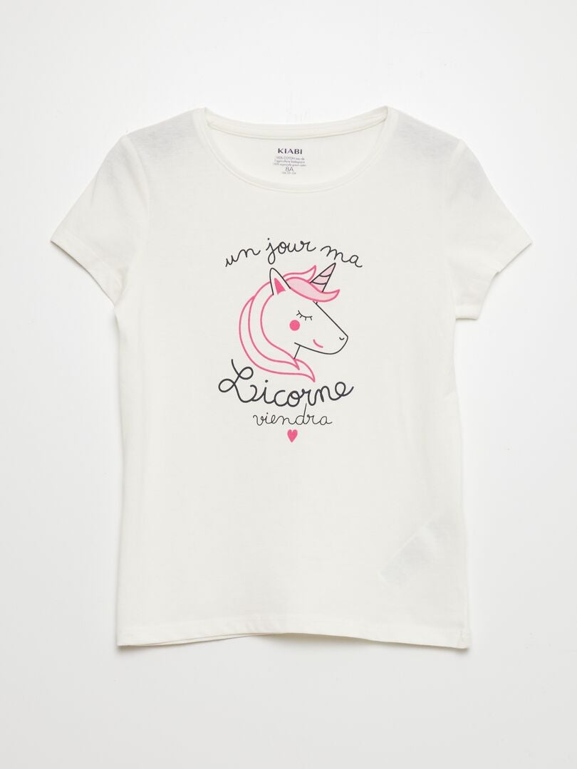 Set van 3 bedrukte T-shirts - WIT
