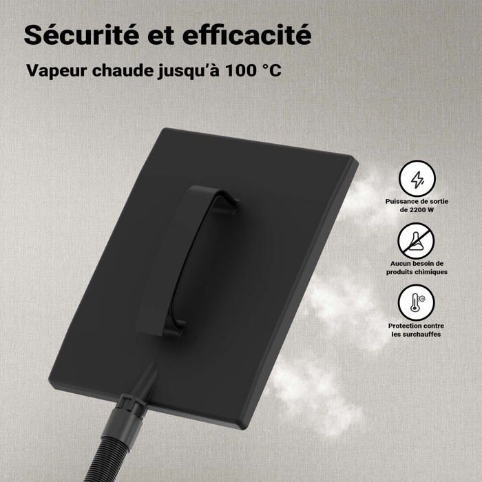 Décolleuse de papier peint à vapeur Puissance 2200W Réservoir 4,5L Durée de fonctionnement 70 min