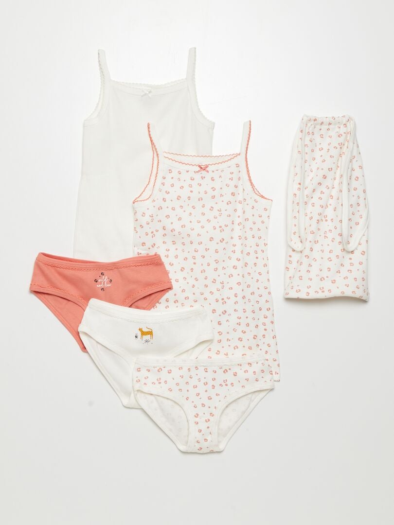 Set bestehend aus 2 Tanktops und 3 Slips – 5-teilig – GELB