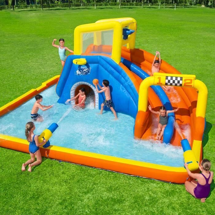 Aire de jeux gonflable - BESTWAY - Super Speedway - PVC - Extérieur - 3 ans et plus