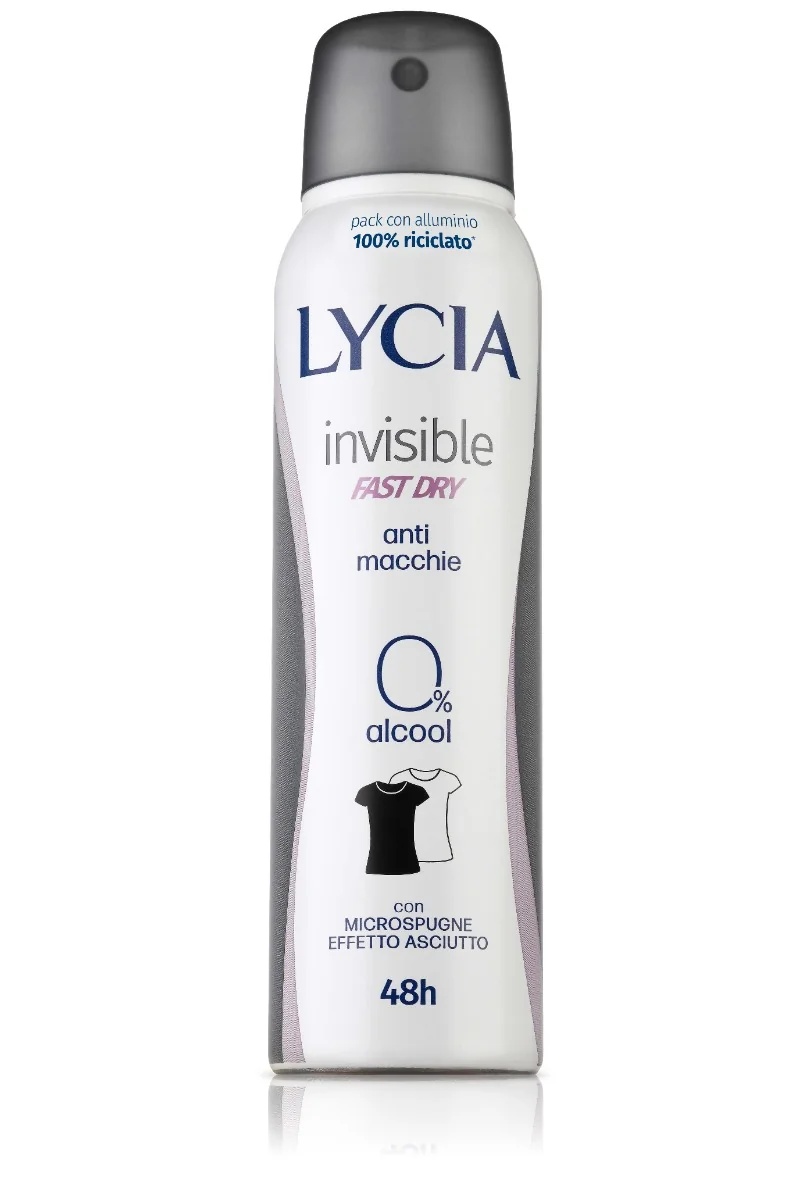 LYCIA Déodorant invisible à séchage rapide Lycia Spray 150 ml, résistant aux taches
