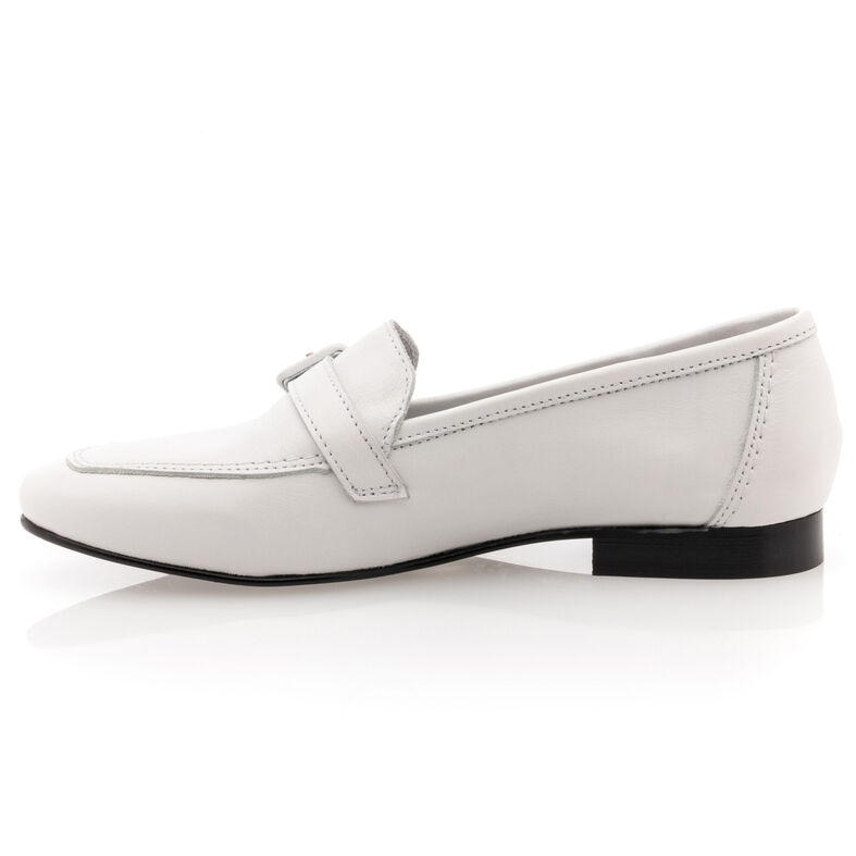 Weiße Damen-Loafer/Bootsschuhe