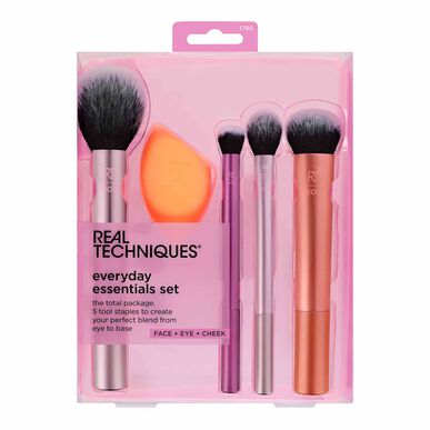 Real Techniques Everyday Essentials kwastenset, alledaagse looks, 1 stuk.