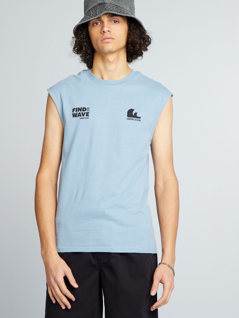 Regata estampada - AZUL