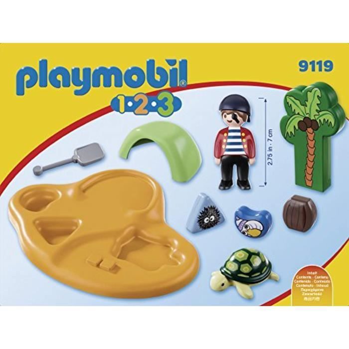 Muñeca bebé - Playmobil - XPKW3 9119 - Isla pirata - Clasificador de formas - Cueva secreta