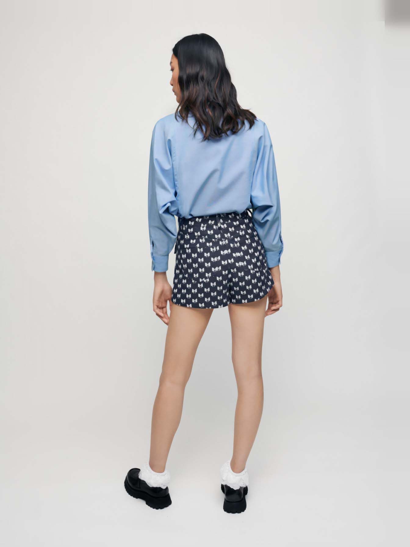 Jacquard shorts met strikjes - Noeuds Marine