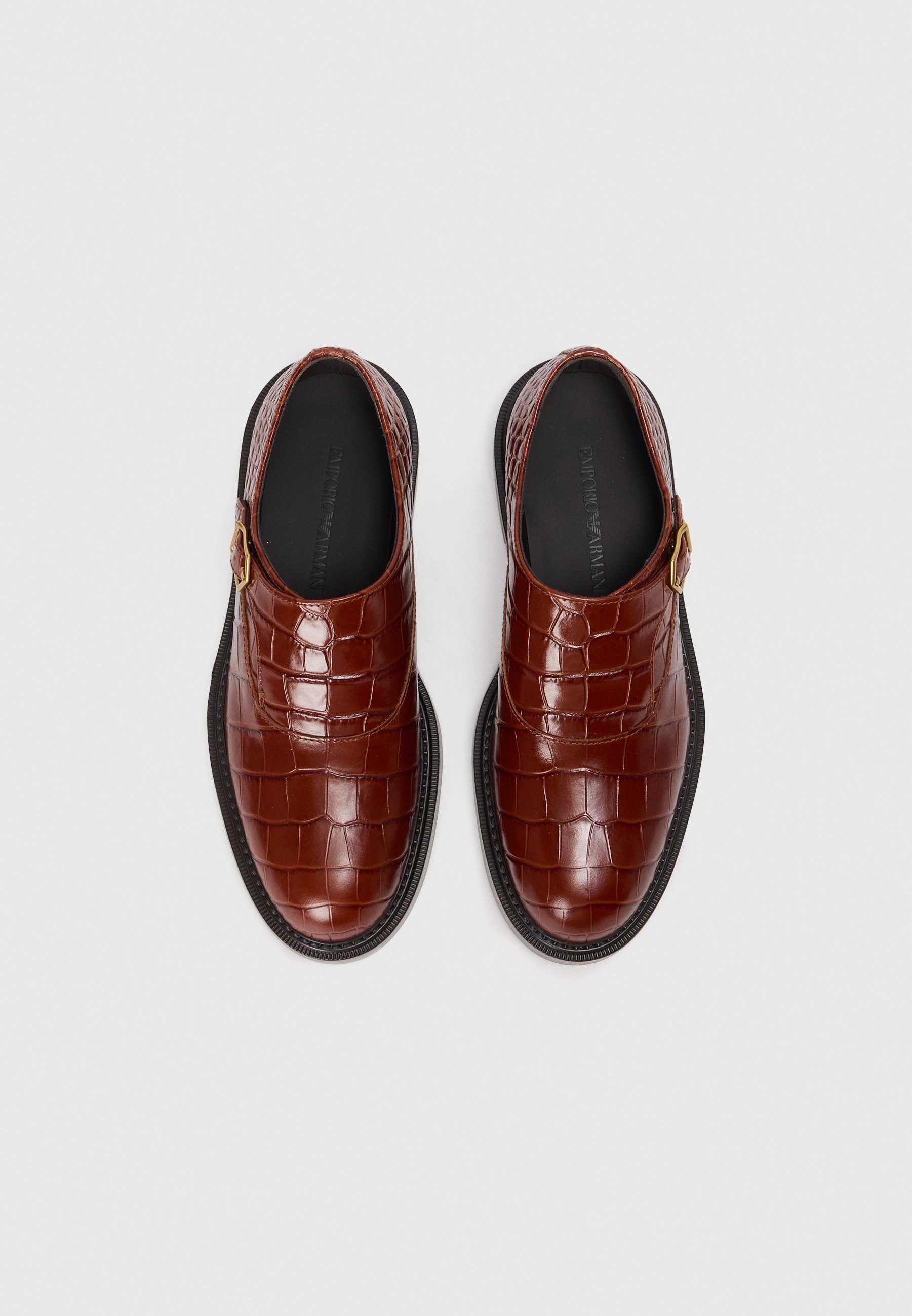 Emporio Armani SINGLE MONK - Instappers - cognac