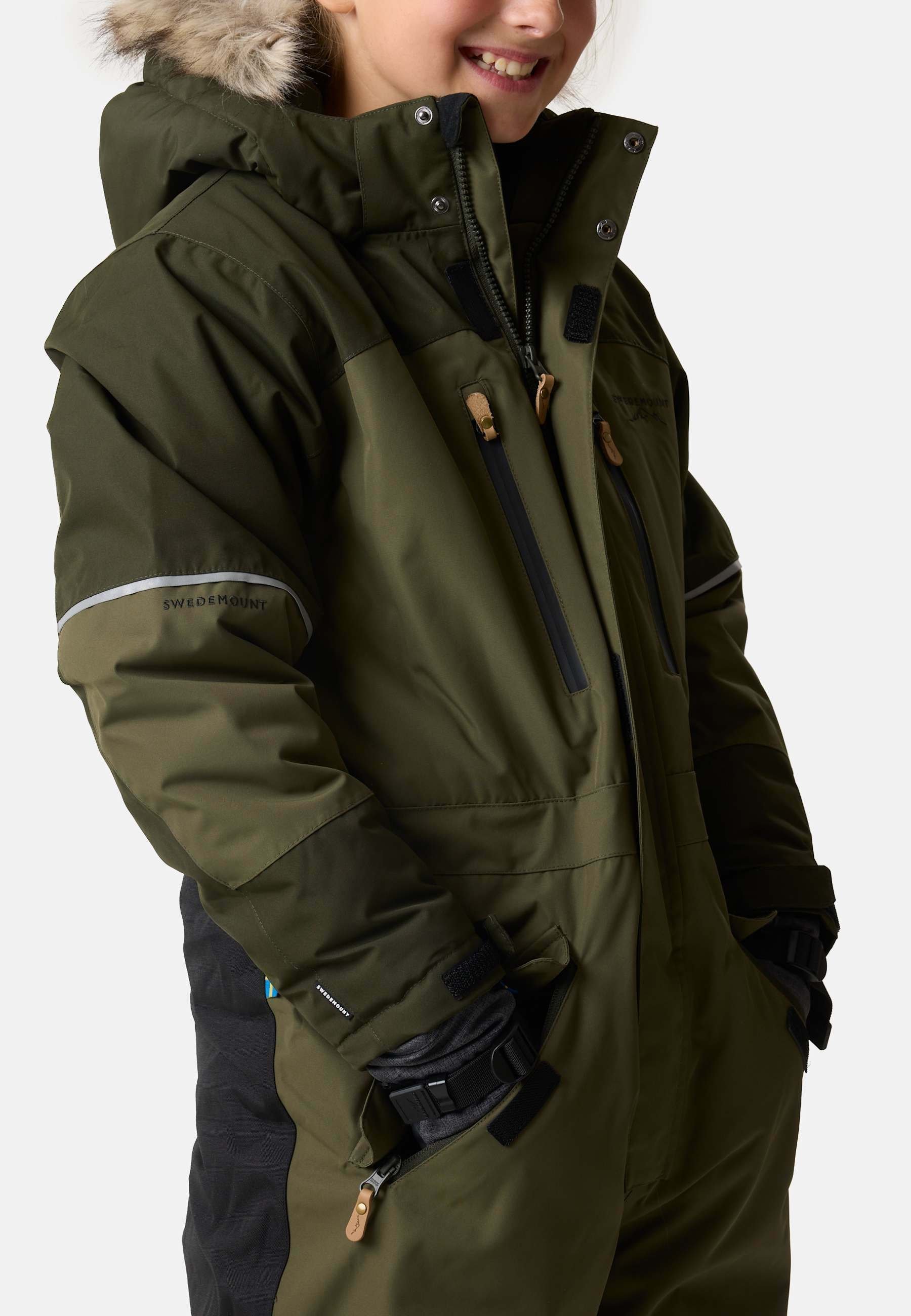 Swedemount HAFJELL WINTER OVERALL JR - Snowsuit - dk olive olive