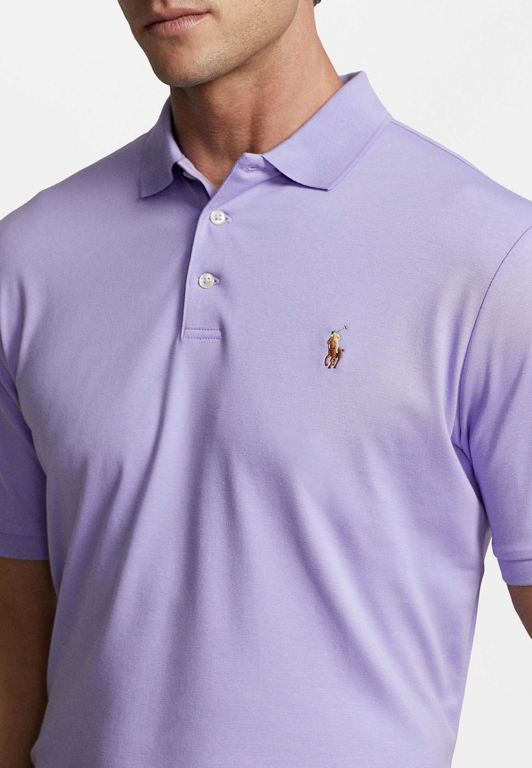Polo Ralph Lauren CUSTOM SLIM FIT POLO SHIRT IN MORBIDO COTONE - Polo shirt - azzurro lavanda
