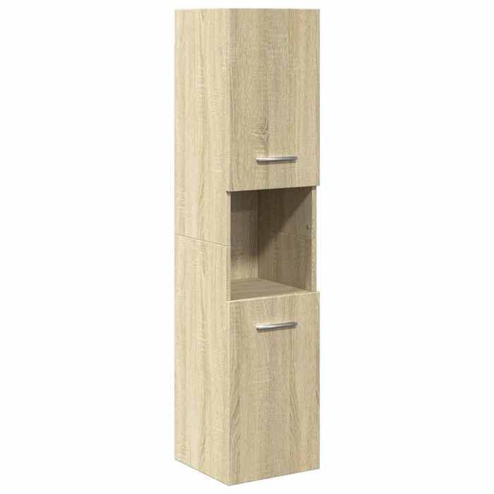 vidaXL Badkamerkast Sonoma Eiken 30x30x130 cm Spaanplaat, Wandgemonteerde Toiletkast, Badkamerkast 849635