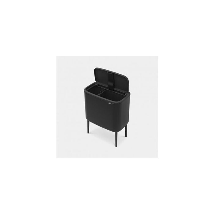 Poubelle Bo Touch bin Tri 11 + 23 Litres Noir, Brabantia