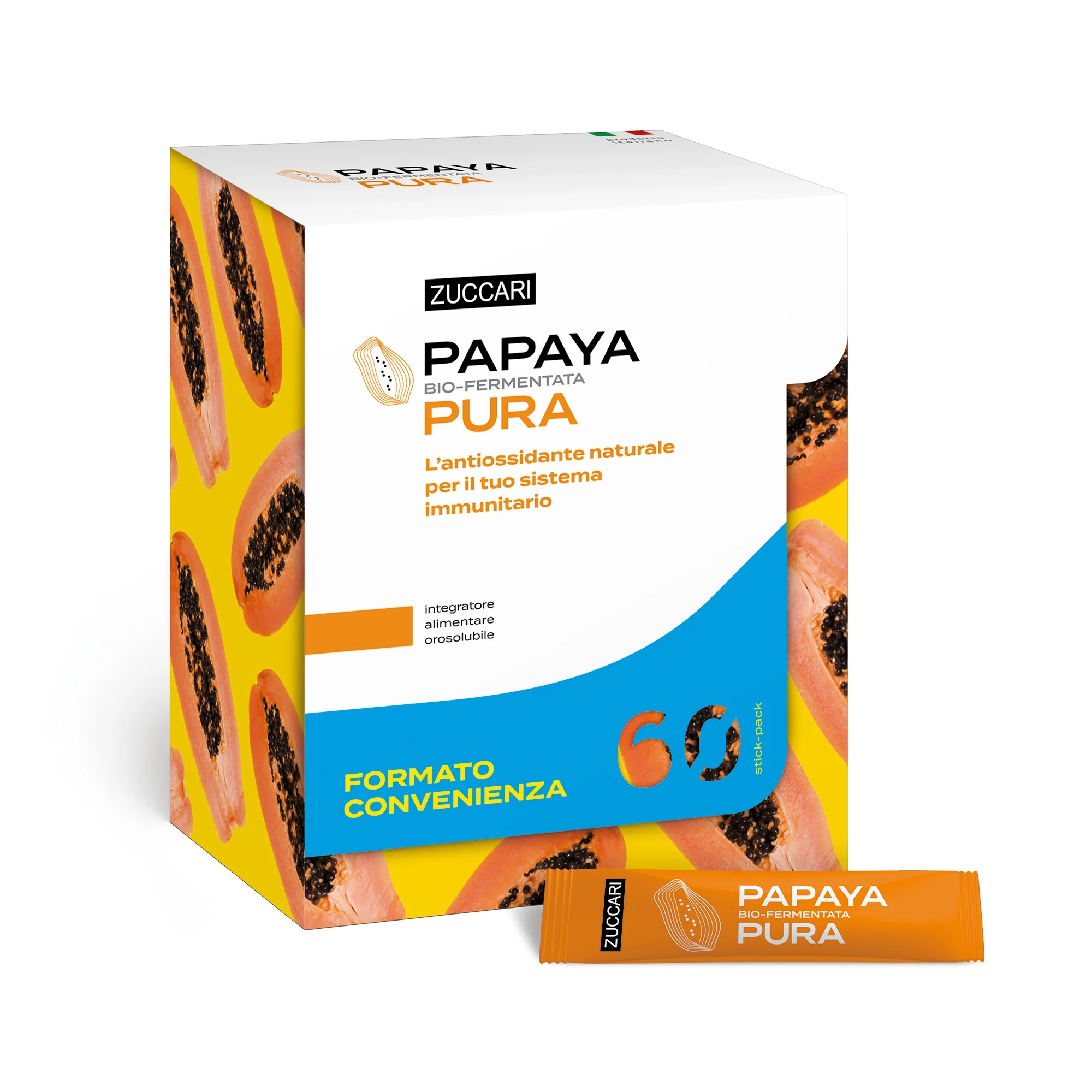 ZUCCARI Pure Papaya 60 zakjes voor immuunverdediging
