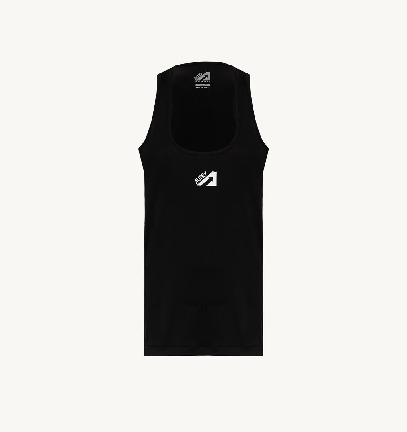 TOP DE TENIS NEGRU CU BENDE LATERALE ÎN CONTRAST