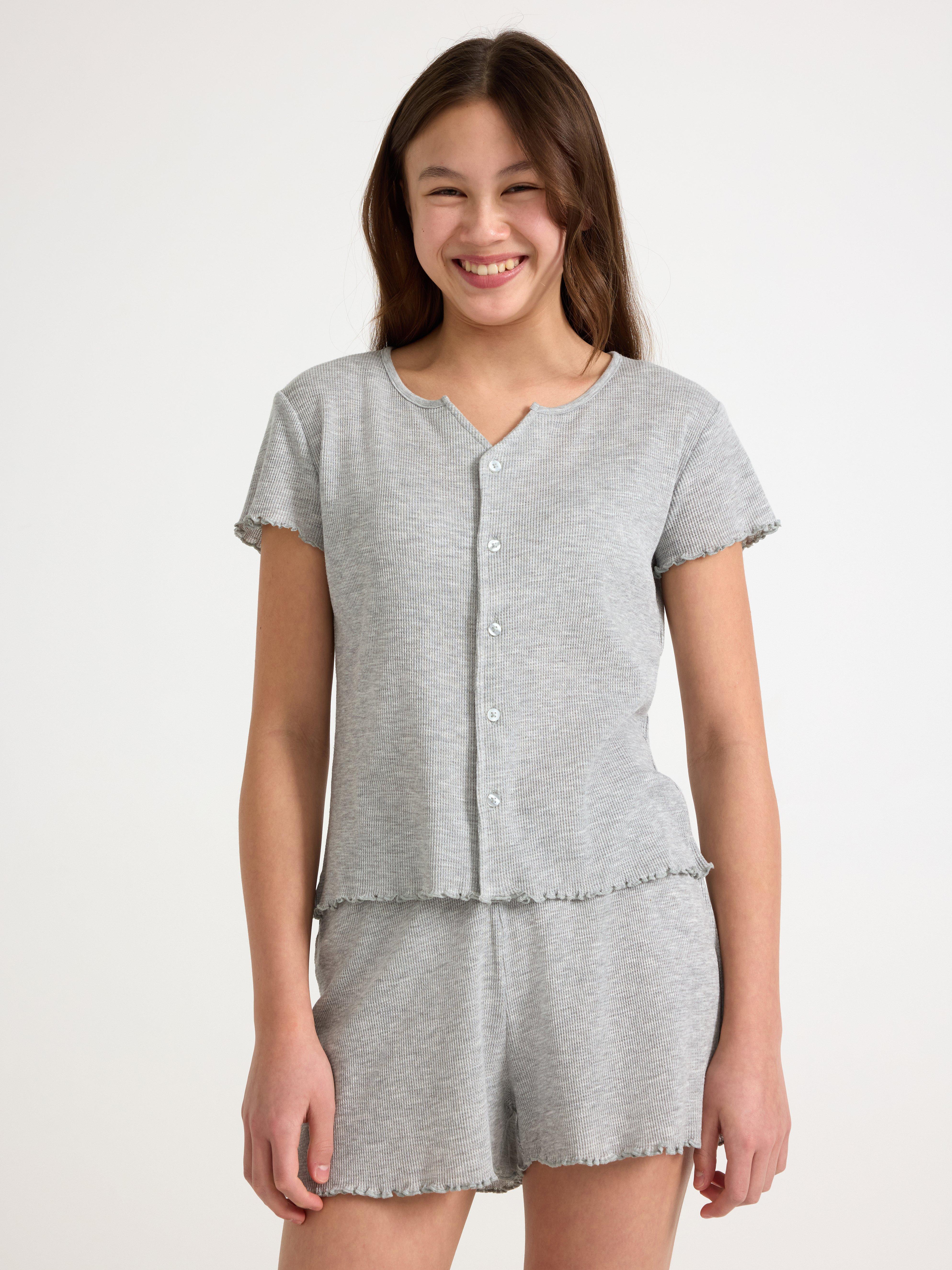Pyjamasset Cinza Claro Mesclado
