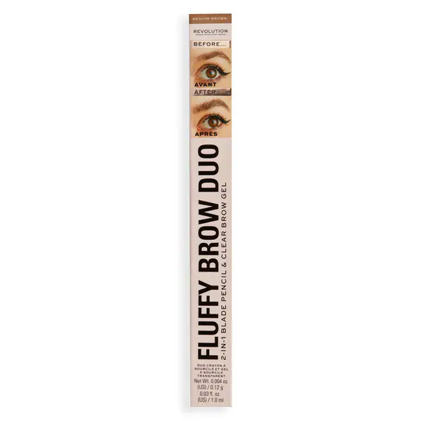 Revolution Fluffy Brow Filter Duo středně hnědá