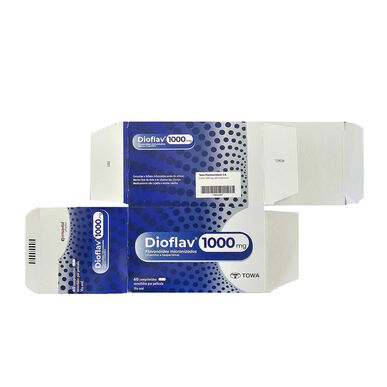 Dioflav Dioflav 1000 mg Comprimidos de flavonoides micronizados Diosmina y hesperidina 60 comprimidos 60 comprimidos