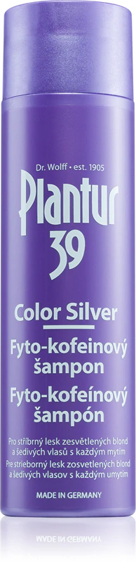 Shampoo Plantur 39 Color Silver com cafeína que neutraliza os tons amarelados.