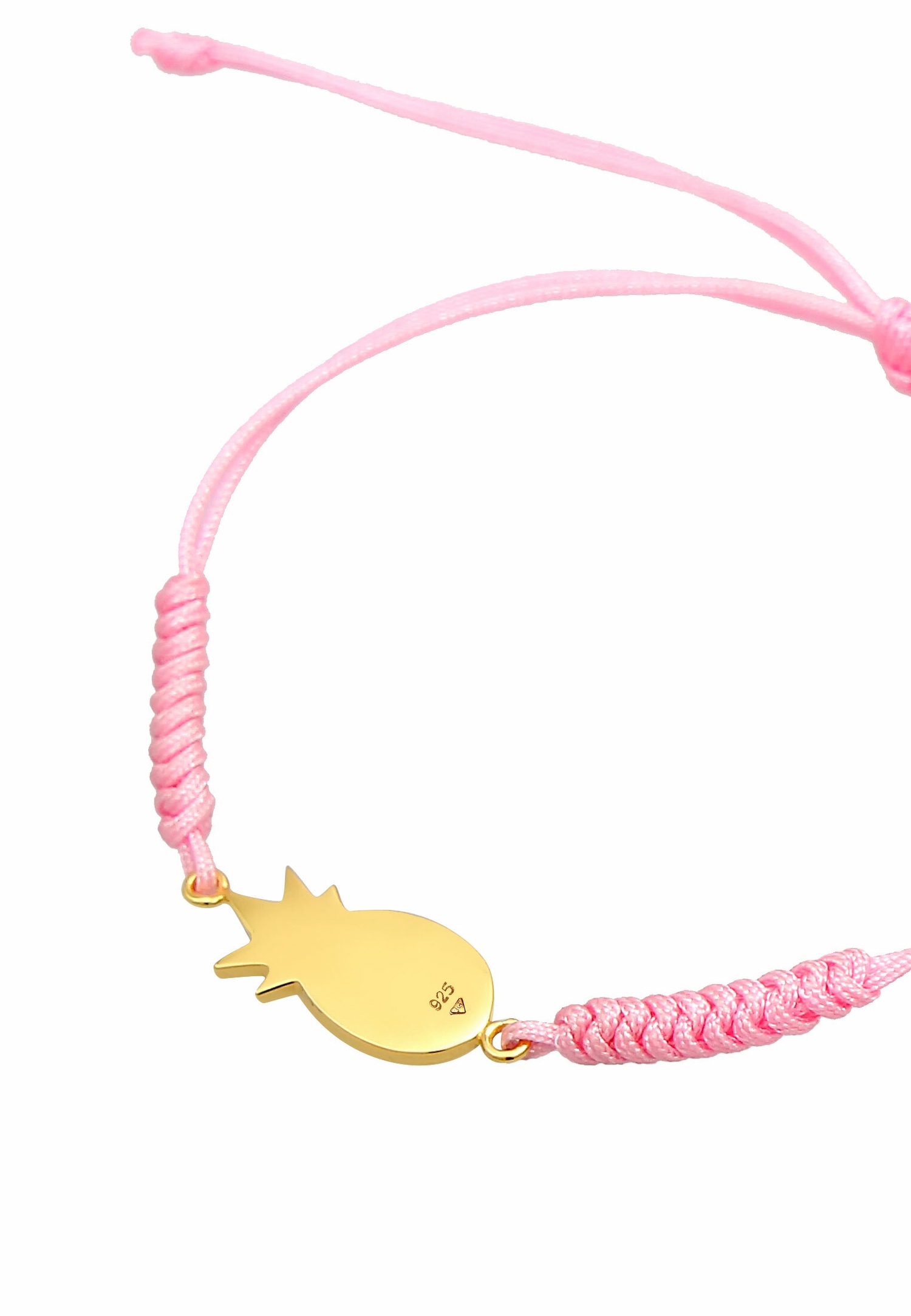 Elli Enfants Ananas Colorés Été Nylon Bleu Réglable en Argent Sterling 925