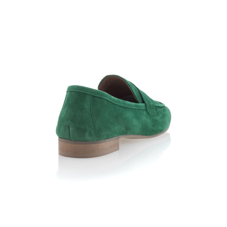 Grüne Damen-Loafer/Bootsschuhe