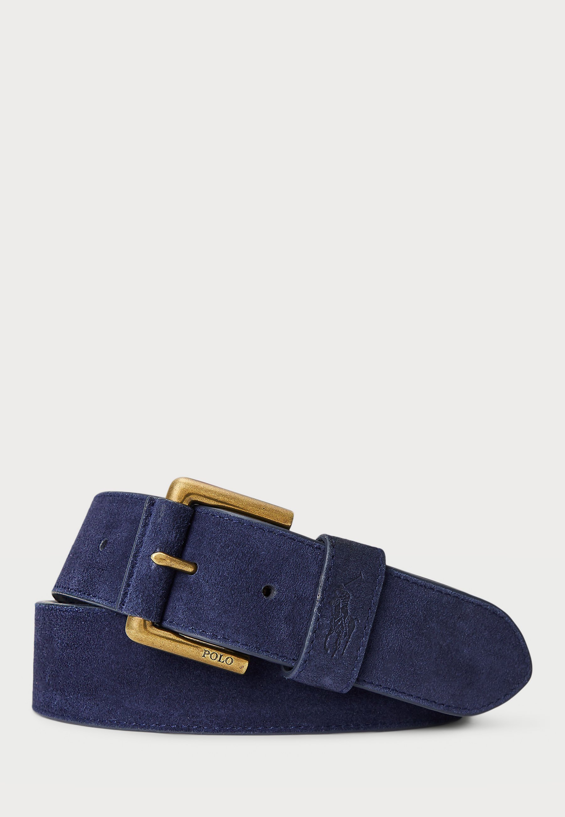 Polo Ralph Lauren SIGNATURE PONY SUEDE BELT - Riem - marineblauw