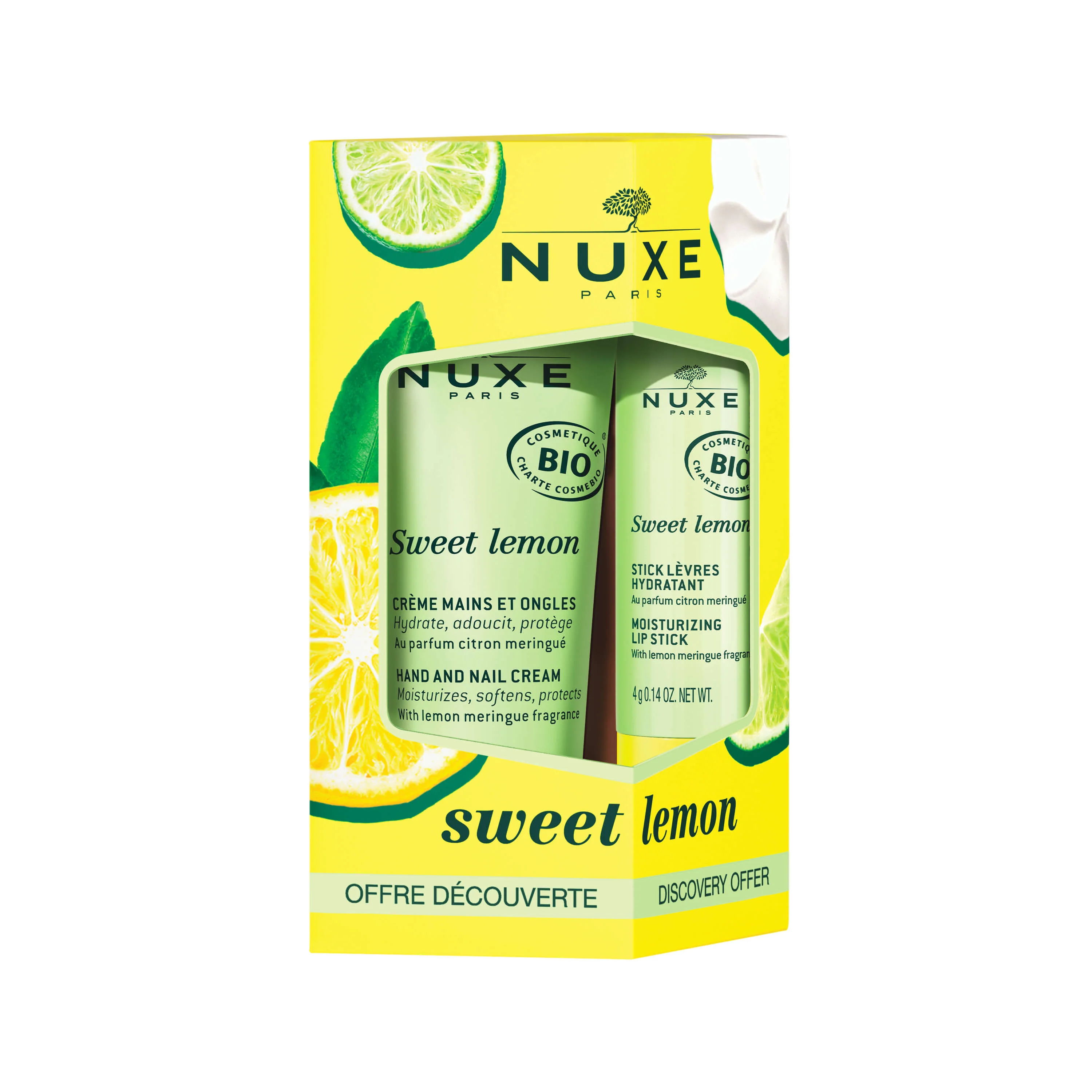 Sweet Lemon Kit Crema Mani E Stick Labbra - Cofanetti Viso e Corpo, Trattamento Mani, Balsamo Labbra