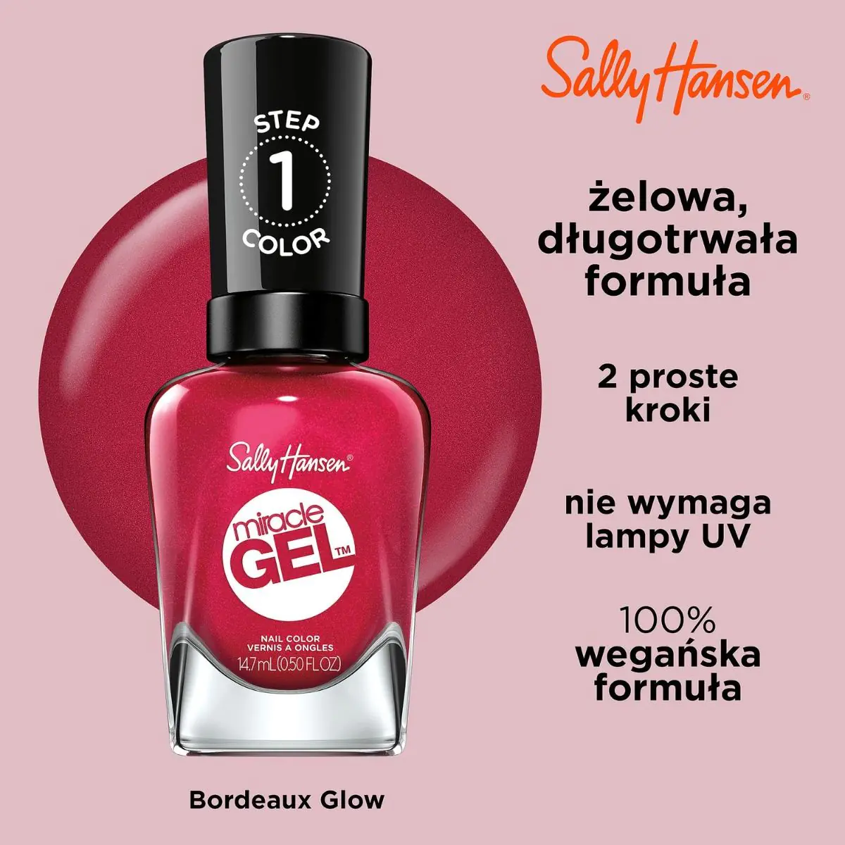 Sally Hansen Miracle Gel Lakier do paznokci, 555