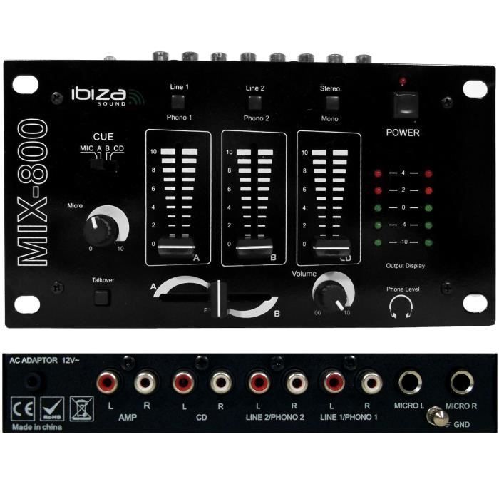 DJ Starter Pack - LTC - FIRST-DJ-PLAYER - 2x20W Amplifier - Mixer - Headphones and Microphone Included