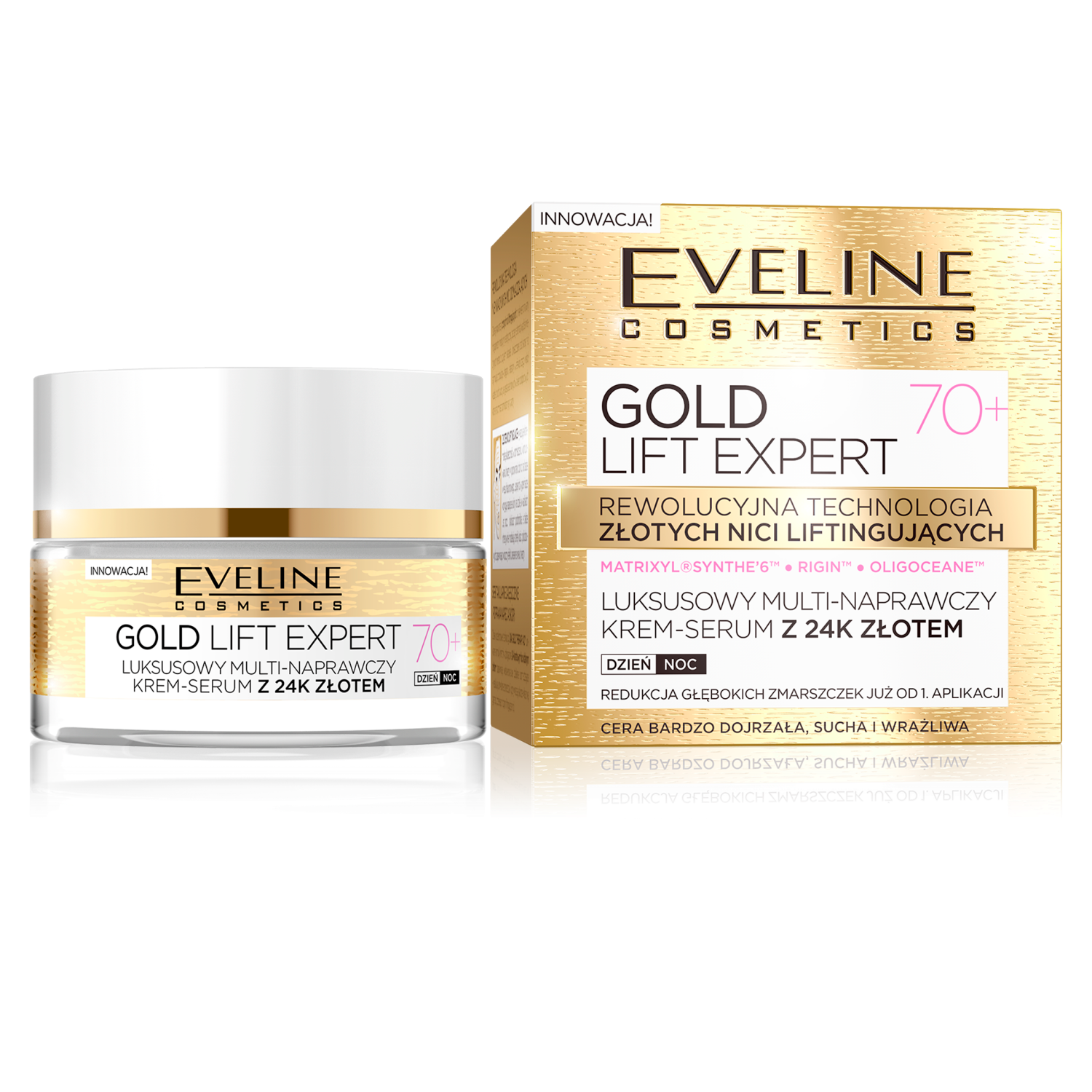 Eveline krema za zatezanje područja oko očiju i usana 15ml Gold Lift Expert