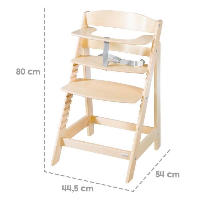 Convertible high chair - ROBA - SIT UP FLEX - From 6 months up to 70 kg - Natural wood